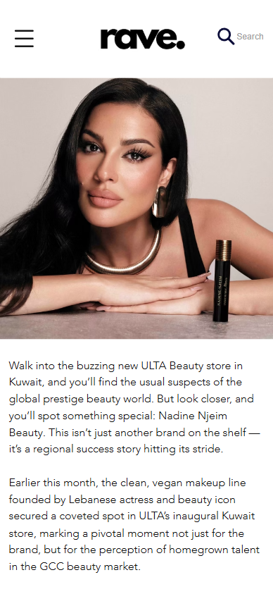 Nadine Njeim Beauty press coverage
