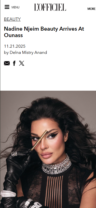 Nadine Njeim Beauty press coverage