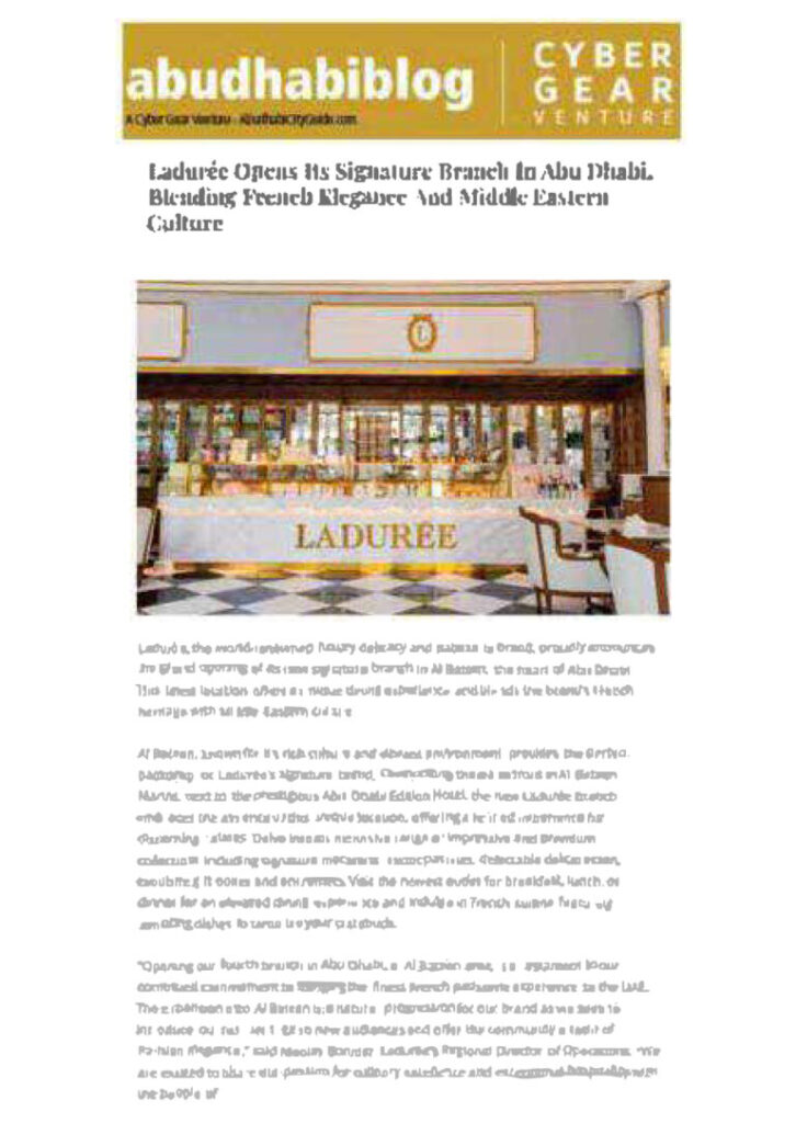 Ladurée press coverage