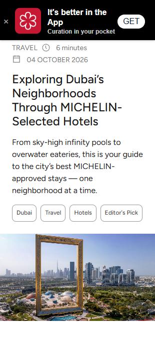 Address Hotels + Resorts press coverage, MICHELIN Guide