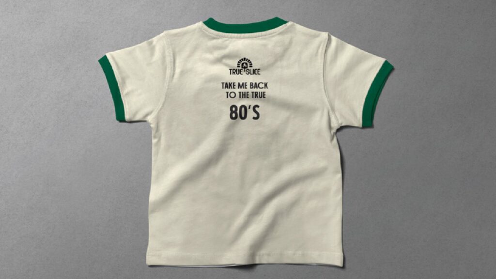 True Slice cream ringer t-shirt
