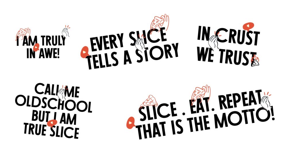 True Slice illustrated taglines
